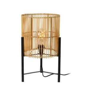 Image of Jantine Scandinavian Table Lamp - Ø30cm - 1xE27 - Light Wood