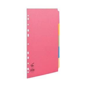 image of Concord Bright Subject Dividers Europunched 5-Part A4 Assorted Ref 50699