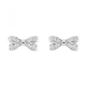 Image of Ted Baker Ladies Silver Plated Olitta Mini Opulent Pave Bow Earring