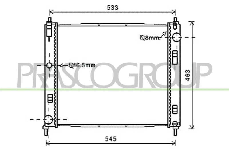 Image of PRASCO Engine radiator PRASCO DS300R003