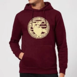 Image of Johnny Bravo Sports Badge Hoodie - Burgundy - L