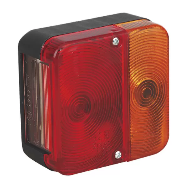Image of Genuine SEALEY TB18 Rear Square Lamp Cluster 12V with Bulbs