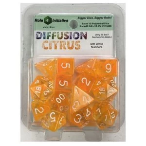Image of Diffusion Citrus Poly 15 Set Dice