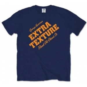 image of George Harrison Extra Texture Mens Navy T Shirt: Large