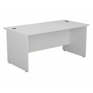 image of TC Office Rectangular Desk with Panel End Legs 1800 x 800mm, White