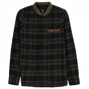Image of Firetrap Check Shirt Junior Boys - Olive Check