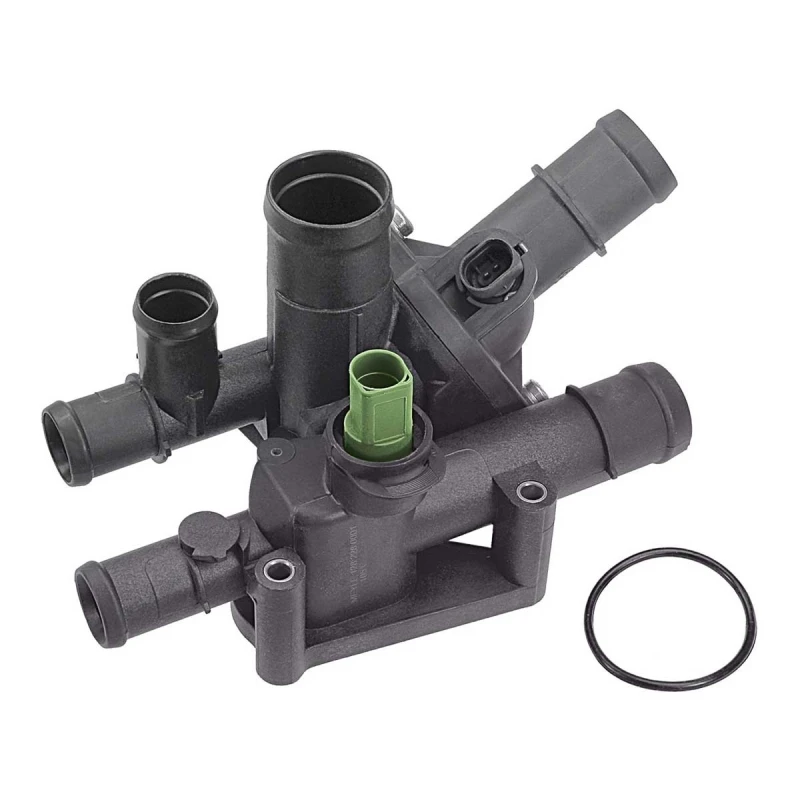 Image of MEYLE 128 228 0001 Engine thermostat Original Quality, Opening Temperature: 105°C, with gasket/seal, Synthetic Material Housing Thermostat,coolant (3
