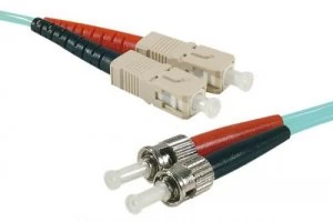 image of 10m Fibre OM3 50 125 SCST Aqua Cable