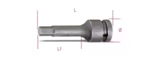 image of Beta Tools 720ME 1/2" Square Drive Impact Hexagon Socket Driver 10mm 007200510