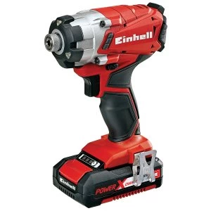 image of Einhell Power-X-Change 18V Cordless Impact Driver with 1 x 1.5AH Li-Ion Battery and Carry Case