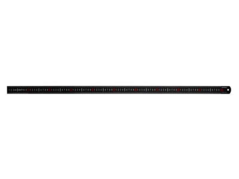 Image of Faithfull Matt Black Stainless Steel Measuring Rule 1000mm Fairul1000Mb