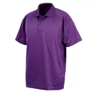 image of Spiro Impact Mens Performance Aircool Polo T-Shirt (3XL) (Purple)