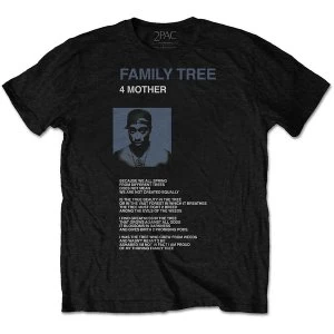 Image of Tupac - Family Tree Unisex Large T-Shirt - Black