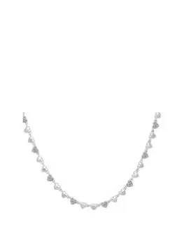 Image of Bibi Bijoux I HEART You Sparkle Silver Necklace, Silver, Women
