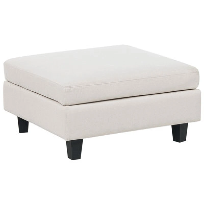 Image of Beliani Ottoman Unstad Fabric Light Beige