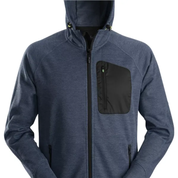 Image of Snickers FlexiWork Fleece Hoodie - Navy/Black - XXXL
