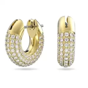 image of Dextera Hoop Pav White Gold-tone Plated Earrings 5636530