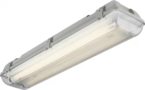 Image of KnightsBridge Twin T8 58W IP65 240V Emergency Backup Non-Corrosive Lamp Fitting