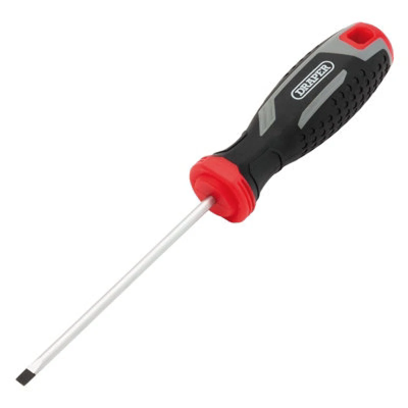 Image of Draper 13387 Slotted Parallel Soft Grip Screwdriver, SL4 x 100mm 13387