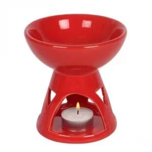 Image of Red Deep Bowl Oil Burner