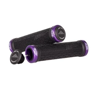 Image of Azonic Logo Lock-on Grips 130mm Purple