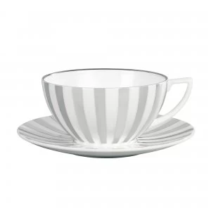 image of Wedgwood Jasper Conran Platinum Striped Tea Saucer