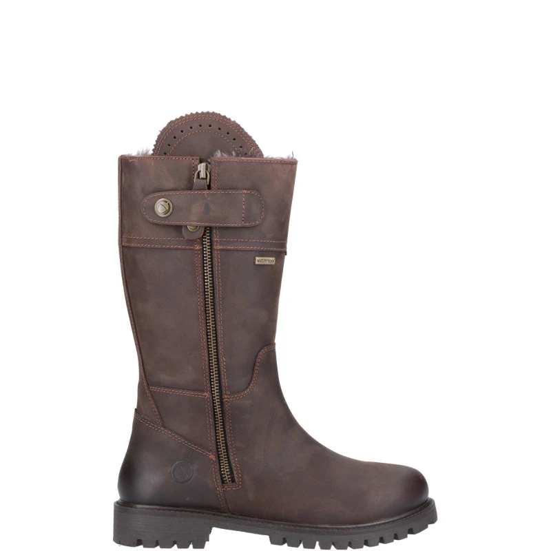 Image of Cotswold Womens Bushcombe Zip Up Waterproof Country Boots - UK 6 Brown female GDE2797BRO6