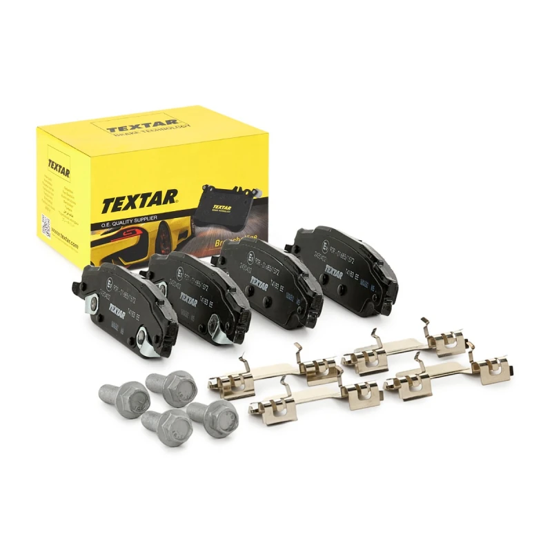 Image of TEXTAR 2430402 Brake pad set Q+ with acoustic wear warning, with accessories, with brake caliper screws Brake Pad Set,disc brake (402)