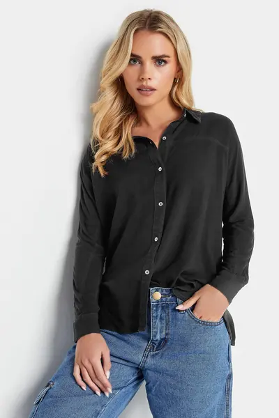 image of PixieGirl Petite Long Sleeve Shirt Black