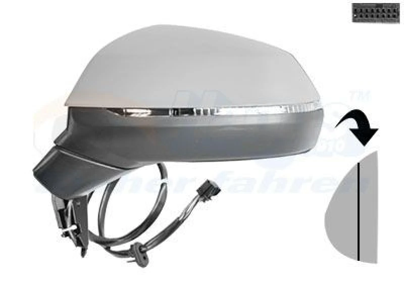 Image of VAN WEZEL Wing mirror VAN WEZEL 0391805