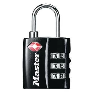 image of Master Lock 32mm TSA Combination Padlock Black 40054