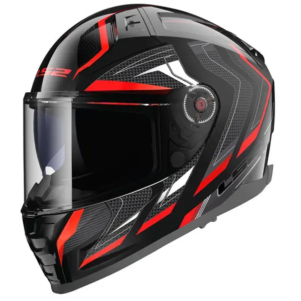 Image of LS2 FF811 Vector II Alizer Black Red Full Face Helmet Size XXS