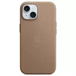 image of iPhone 15 Apple FineWoven Case with MagSafe MT3C3ZM/A - Taupe