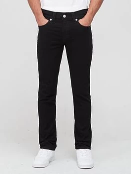 image of TRUE RELIGION Rocco Single Needle Slim Fit Jeans - Black, Body Rinse Black, Size 36, Men