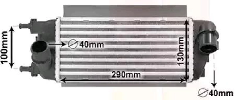 Image of VAN WEZEL 17004455 Intercooler Intercooler,charger (468)