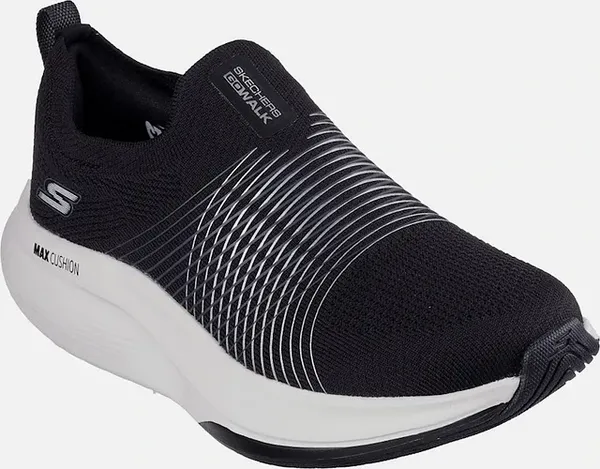 Image of Skechers Womens GO WALK Max Walker Sally Trainers UK Size 4 (EU 37) Black White SKE2319-BKW-4