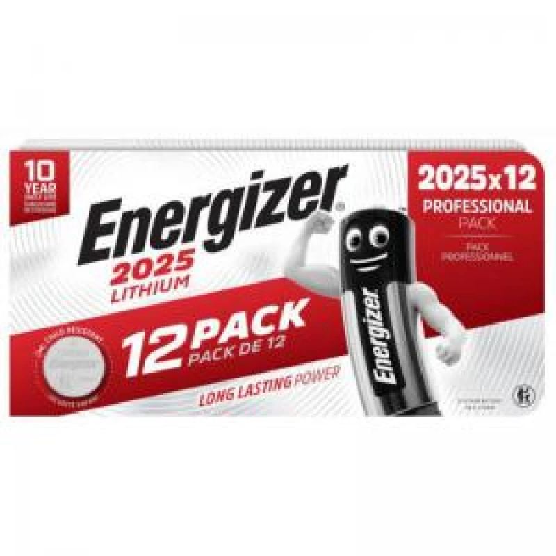 Image of Energizer Energizer Lithium CR2025 Coin Cell (Pack 12) - E303693000 E303693000
