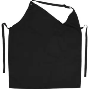 Image of Avenue Andria Asymmetric Apron (One Size) (Solid Black) - Solid Black