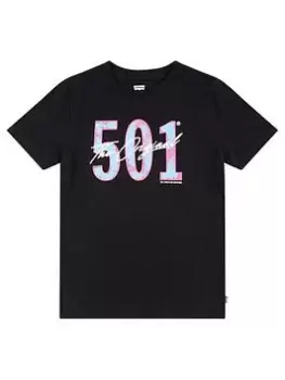 image of Boys, Levis Kids 501 The Original T-Shirt - Black, Size 4 Years