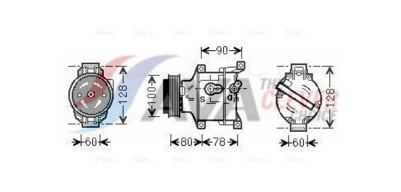 Image of Air conditioning compressor AVA COOLING SYSTEMS FTAK103