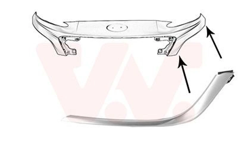 Image of VAN WEZEL Bumper moulding VAN WEZEL 8150583