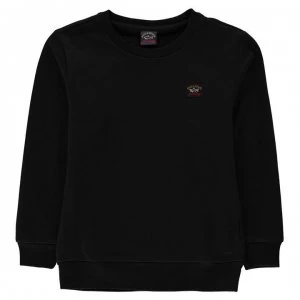 image of Paul And Shark Junior Boys Basic Crew Neck Sweatshirt - Black 011