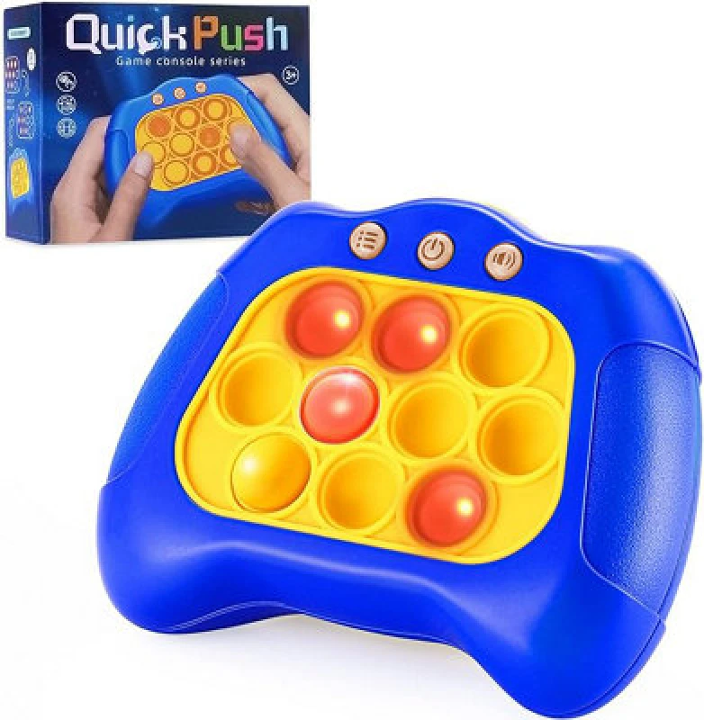 Image of Alivio Quick Push Game, Pop Game Sensory Fidget Toys, Puzzle Game Bubble Game For Kids - Blue