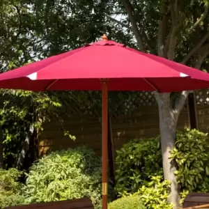 Image of Wooden Parasol Burgundy