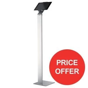 Image of Durable Tablet Floor Stand Silver with FREE Cleaning Kit Apr jun 2018