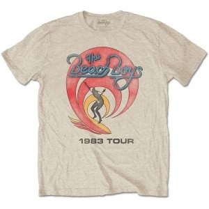 image of The Beach Boys - 1983 Tour Mens Large T-Shirt - Sand