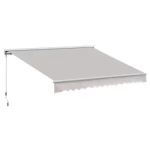 Image of Outsunny Garden Door Awning Retractable Canopy Electric Patio Shelter 3M