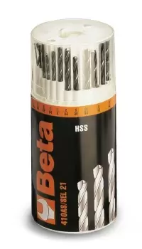 image of Beta Tools 410AS/SEL21 21pc Imperial/AF HSS Twist Drill Set 004100433