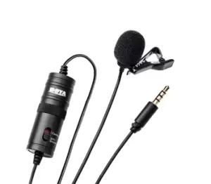 image of Boya BY-M1 microphone Black Lavalier/Lapel microphone