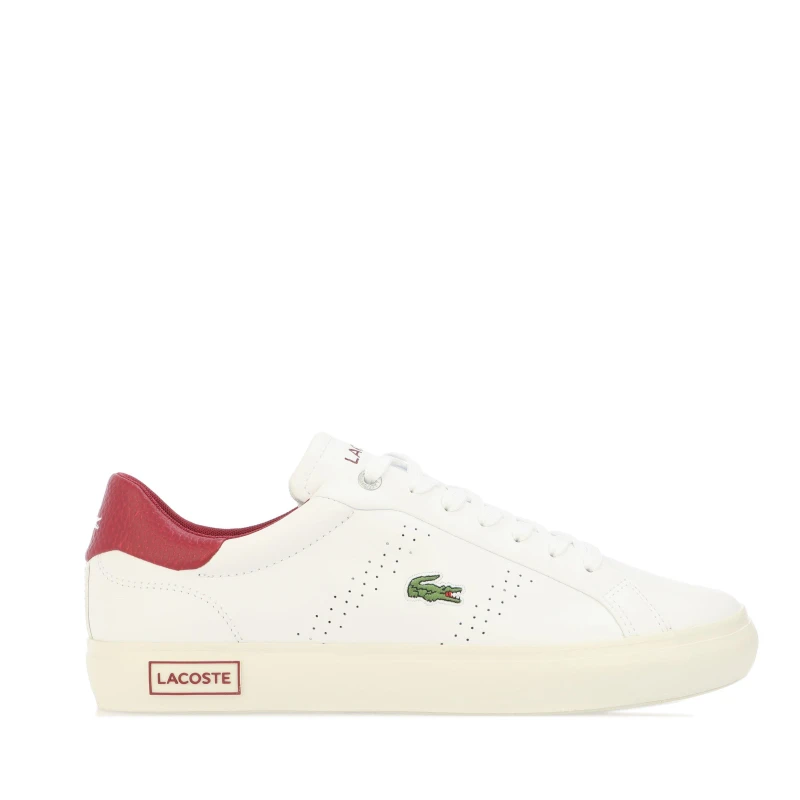Image of Lacoste Powercourt 2.0 Trainers - White red White red 7